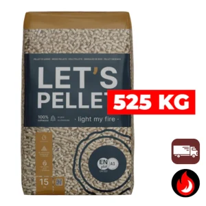 525 kg | Let's Pellet träpellets | ENplus A1 | Inklusive leverans