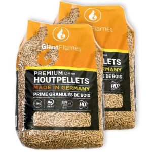 Halvpall Giant Flames träpellets 35 påsar x 15 kg (525 kg)