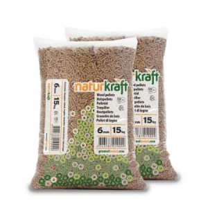 Halvpall Naturkraft träpellets 34 säckar x 15 kg (510 kg)