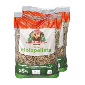 Halvpall Holz Harry träpellets 35 påsar x 15 kg (525 kg)