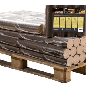 Rundbriketter av bokträ 15 förpackningar x 10 kg (150 kg)